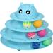 UPSKY Cat Toy Roller 3-Level Turntable Cat Toys Balls with Six Colorful Balls Interactive Kitten Fun Mental Physical Exercise Puzzle Kitten Toys. blue