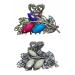 JCGY Set of 2 Metal Jaw Clips Small Hair Claw Clips U86420-1521multiOW multi color off white