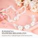 Syhood 2-Piece Elegant White Flower Headband with Ribbon and Rhinestones for Girls - Perfect for Weddings, Parties, and Special Occasions - Buy Online on SooperMarket.com
