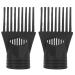 PACKOVE 2pcs Hair Dryer Comb Black Comb Hair Dryer Narrow Concentrator Universal Blow Dryer Comb Attachment (Bottom Diameter 5 CM)