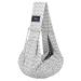 CUBY Reversible Pet Dog Sling Puppy Carrier Hands-free Sling Pet Dog Cat Bag Carrier Soft Comfortable Puppy Kitty Double-sided Pouch Shoulder Carry Tote Handbag (Striped Grey Non-adjustable) 32 cm L x 20 cm W x 8 cm H Striped Grey