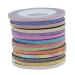 Dajidafu 14piece Easy To Nail Art Striping Tape Set Fashionable And Unique For Stunning Nails Paper Wide Application Multicolored Random Color 3MM