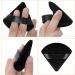 WLLHYF Triangle Powder Puff Set - 6 Piece Soft Velour Makeup Sponges for Mineral Powder, Loose Powder, Wet Dry Foundation - Beauty Tool for Body and Face - Black - Buy Online on SooperMarket.com