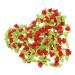 KALLORY 500pcs Hair Clip Decals Hair Pin Sewing Supply Flowers for Crafts Modeling Scarf Red 3.00X2.00X1.80CM