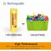 BEBAT Rechargeable Batteries AA (2023 New Version) AA Batteries 2900mAh High Capacity Low Self Discharge Ni-MH 1.2V Double A Rechargeable Batteries (8 Pack) - Buy Online on SooperMarket.com