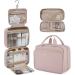 BAGSMART Travel Toiletry Bag for Women - Water-Resistant Makeup Organizer with Hanging Hook, Pink - Buy Online on SooperMarket.com