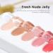 YTD Likomey Nude Gel Nail Polish Kit - 8 Colors Translucent Neutral Jelly Sheer UV Set | White Pink Glitter | 7.5ml Multicolor - Buy Online on SooperMarket.com