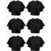 6 Pieces Black Makeup Cape Short Makeup Cape Waterproof Comb-Out Cape Salon Hairdressing Cape Shaving Apron Makeover Bib for Beauty Salon, Home