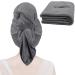 Microfiber Hair Towel Super Absorbent Hair Towel Wrap for Women Hands-Free Hair Dry Towels Large Anti Frizz Hair Drying Towel Ultra-Soft Quick Dry Hair Turban for Wet Curly Long Thick Hair(Grey)