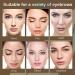 Eyebrow Stamp Shaping Kit with 10 Stencils & 2 Brushes - Long Lasting Brown Black Powder Makeup for Professional Results - Dark Brown Definer Set - Ideal Gift for Women - Buy Online on SooperMarket.com