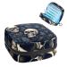 Skulls and Leaves Sanitary Napkin Storage Bag Feminine Menstrual Cup Pouches Nursing Pad Holder Tampon Bags Portable Period Bag for Women Teen Girls 1Pcs Multi-colored 8