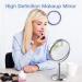 Zelaxy 8 Large Makeup Vanity Mirror | Double Sided 1X 10X Magnification | 360 Swivel Round Mirror with Stand | High Definition | Chrome Finish | Silver - Buy Online on SooperMarket.com