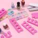 50pcs Soft Foam Toe Separators & Finger Dividers - Pink | Nail Art Manicure Pedicure Tools - Buy Online on SooperMarket.com
