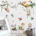 Decalmile Jungle Animal Tree Branch Wall Decals - Safari Animals Wall Stickers for Baby Nursery and Kids Bedroom Decor - Buy Online on SooperMarket.com