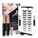 Magnetic Eyelashes Kit with Eyeliner - Natural Looking 10 Pairs | Reusable 3D False Lashes Pack with Tweezers - No Glue Needed! - Buy Online on SooperMarket.com