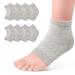 Wookite Moisturizing heel socks Gel Linked Open Toe For cracked dry heel women men spa foot care socks 4 pairs gray gray (4-pack)