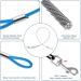 2 Pack Chew Proof Dog Leash Extension Metal Cable Lead Non-Tangle Connect Leash for Any Leash Heavy Duty Dog Leash Extender for Collar & Harness (Black+Blue) - Buy Online on SooperMarket.com