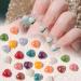SANWOOD Nail Gems - 50 Pieces 3D Love Heart Ceramic Nail Art Decor | DIY Manicure Sequins for Women - Buy Online on SooperMarket.com