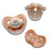 Personalized Baby Pacifier Set - 3-Pack Engraved Silicone Nipple for 6-30 Months | Heart Crown Star Designs & Custom Name - Buy Online on SooperMarket.com