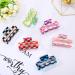 Whaline 6Pcs Colorful Checkered Hair Claw Clips - Y2K Rectangle Plaids Hair Jaw Clamp for Women and Girls - Non-Slip PVC Styling Accessories - Buy Online on SooperMarket.com