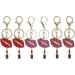 2Pcs Sparkling Lips & Lipstick Keychain Set - Red Bling Charm for Keys, Purse, Bags - Buy Online on SooperMarket.com