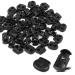 ERKOON 40 Pieces Plastic Cord Locks End Spring Stopper Fastener Slider End Spring Stop Toggle for Draw String Bags (20 Pieces Double-Hole  20 Pieces Single-Hole  Black)