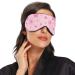 Haskirky Light Blocking Eye Mask - Breathable & Adjustable for Adults | Ideal for Travel, Yoga, Meditation & Office - Pink Stars - Buy Online on SooperMarket.com
