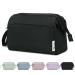 Narwey Large Makeup Bag Wide-Open Zipper Pouch Travel Toiletry Bag Cosmetic Organizer for Women (Black)