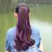 Saijer Ponytail Extensions - 2 PCs Corrugated Long Hair Extensions | Realistic Wrap-Around Wig for Girls - Brown Purple Blue - Buy Online on SooperMarket.com