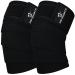 AQF Kniebandage strength training knee tanks men fitness knee protectors elastic kneebogs for bodybuilding sports & training (couple) black 78