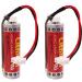 (2pcs) ER6C PLC Battery (AA 3.6V 1800mAh) with Plug for FX F2-40BL + Plug