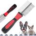 Deshedding Tool & Pet Grooming Professional Metal Shedding Brush Pet Cat Dog Grooming Comb Trimmer Tool Double Sided Fur Rake Tool - Buy Online on SooperMarket.com