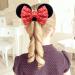 Mouse Ears Sequin Velvet Hair Scrunchies Set - Black, Red, Pink - Buy Online on SooperMarket.com