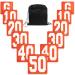 Set of 11 Football Yard Markers High Visibility Football Field Yard Line Markers Orange Football Down Marker Yardage Field Line Marker 12 Inch Football Markers with Carrying Bag for Sporting Training
