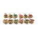 Yeshan Vintage Flower Design Mini Jaw Clips Set - Pack of 12 with Rhinestone and Crystal Detailing - Buy Online on SooperMarket.com
