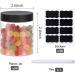 36PCS 8OZ Plastic Jars with Screw On Lids - Refillable Round Containers for Cosmetics, Food, and Slime (Clear & Black) - Buy Online on SooperMarket.com