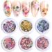 BELICEY 300Pcs 3D Wood Pulp Flower Nail Art Charm Butterfly Nails Art Flower Nail Charms Clear Bow Butterfly Nailfor Nail Art Decoration & DIY Crafting Design S1-Flower Butterflies