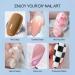 Saviland 4-in-1 Cream Gel Nail Polish Set | Pudding Purple Blue Palette | Starter Soak Off UV/LED Gel Paint | French Manicure | Women Girls Gift - Buy Online on SooperMarket.com