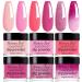 Honey Joy Color Changing Dip Powder Nail Kit Starter 6 Colors Summer Glitter Pink Dipping Powder Set Nail Art Manicure DIY Salon Home Gifts for Women No Need Nail Lamp Cured DP-V