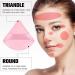 WLLHYF 6-Piece Triangle Powder Puff Set with Soft Velour for Makeup Application - Black & Dark Pink - Buy Online on SooperMarket.com