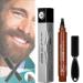 Elmys Beard Filling Pen Waterproof Beard Filling Pen Kit Long Lasting Coverage Beard Pencil Filler for Men Black Shape & Define Your Beard Natural (Reddish Brown)