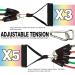 TheFitLife Exercise Resistance Bands with Handles - 5 Stackable Fitness Bands up to 300 lbs - Includes Handles, Ankle Straps, Door Anchor & Carry Bag - Buy Online on SooperMarket.com