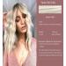 VEDAR Platinum Blonde Short Curly Ombre Wig - 12 Inch Synthetic Hair for Women #031-12 - Buy Online on SooperMarket.com