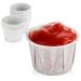 500 Pack 1.25 oz Treated Paper Souffle Portion Cups for Condiments Samples Measuring Jello Shots Sauce Disposable Cup - White