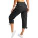 Soothfeel Women's Cargo Capris Pants - Lightweight Quick Dry Summer Pants | 6 Pockets, Ideal for Travel & Hiking | Casual Black X-Large - Buy Online on SooperMarket.com