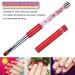 Buy Oval & Flat UV Gel Nail Brush Set | Rhinestone Handle | Professional Multicolor Nail Art Tools for Salon & DIY - Buy Online on SooperMarket.com