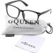 Buy GQUEEN Horn-Rimmed Glasses - UV400 Fake Nerd Glasses for Men & Women | Shiny Black No Prescription Needed - International Shipping - Buy Online on SooperMarket.com