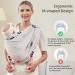CUBY Natural Cotton Baby Carrier | Extra Comfortable Sling for Newborns & Toddlers - Grey Bear Design - Buy Online on SooperMarket.com