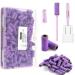 Small Sanding Bands for Nail Drill 100Pcs Mini Sanding Bands 180 Medium Grits with Upgrade Design 3.1mm Mandrel Bits for Acrylic Nails Gel Manicures and Pedicure (Purple) 180# Purple