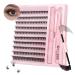 DIY Lash Extension Kit 200pcs Lash Clusters Individual Lashes Eyelash Extension Kit D Curl Volume Cluster Eyelashes with Lash Bond and Seal and Lash Tweezers Application at Home Lash Extension Kit(30D 30D KIT